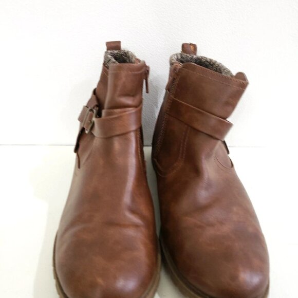 Wonder Nation Brown Sweater Knit Ankle Boots Girls Sz 6 - Picture 2 of 7